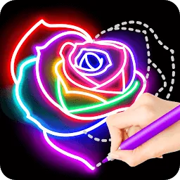 Icon Learn To Draw Glow Flower