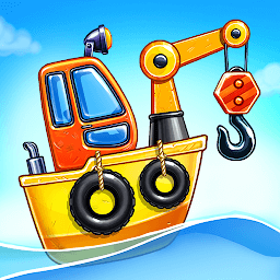 Icon Game Island. Kids Games for Boys. Build House