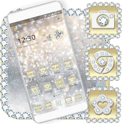 Icon Luxury Gold & Silver Launcher Theme